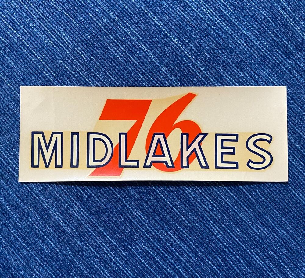 Vintage Union 76 Oil Midlakes California Decal Gas Station Travel Souvenir